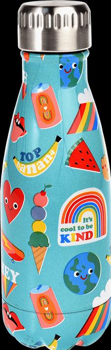 Rex London kleine Edelstahl Trinkflasche 260ml, isoliert "Top Banana" (0.26 l)