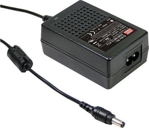 MeanWell Medical power supply unit GSM36B 264V 36W IEC 60320 C8 barrel connector, 2.1 x 5.5 mm