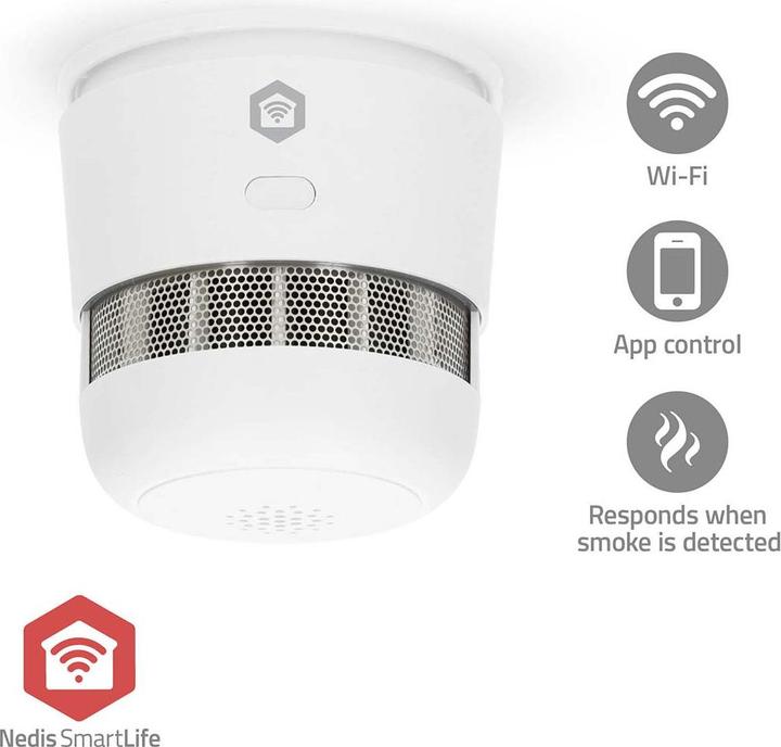 Immagine prodotto Nedis SmartLife Smoke Detector | Zigbee 3.0 | Battery Powered | Sensor life cycle: 10 year | EN 1460