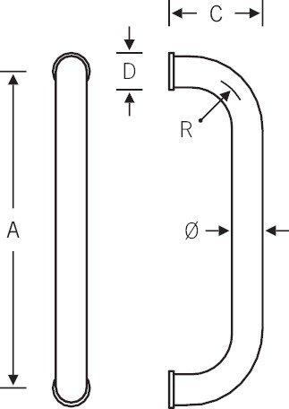 Produktbild FSB Stossgriff 66 6670,BA 200x25,L 225,ER