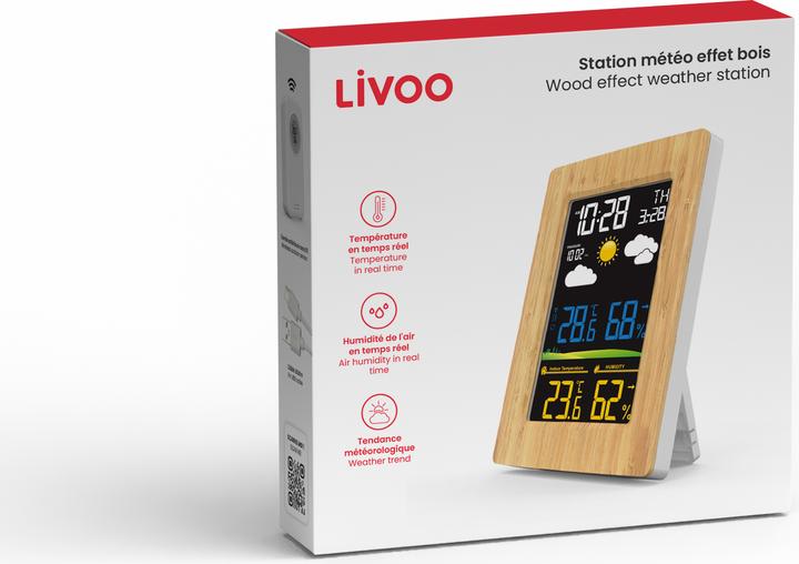 Actual product image Livoo Wood effect weather station
