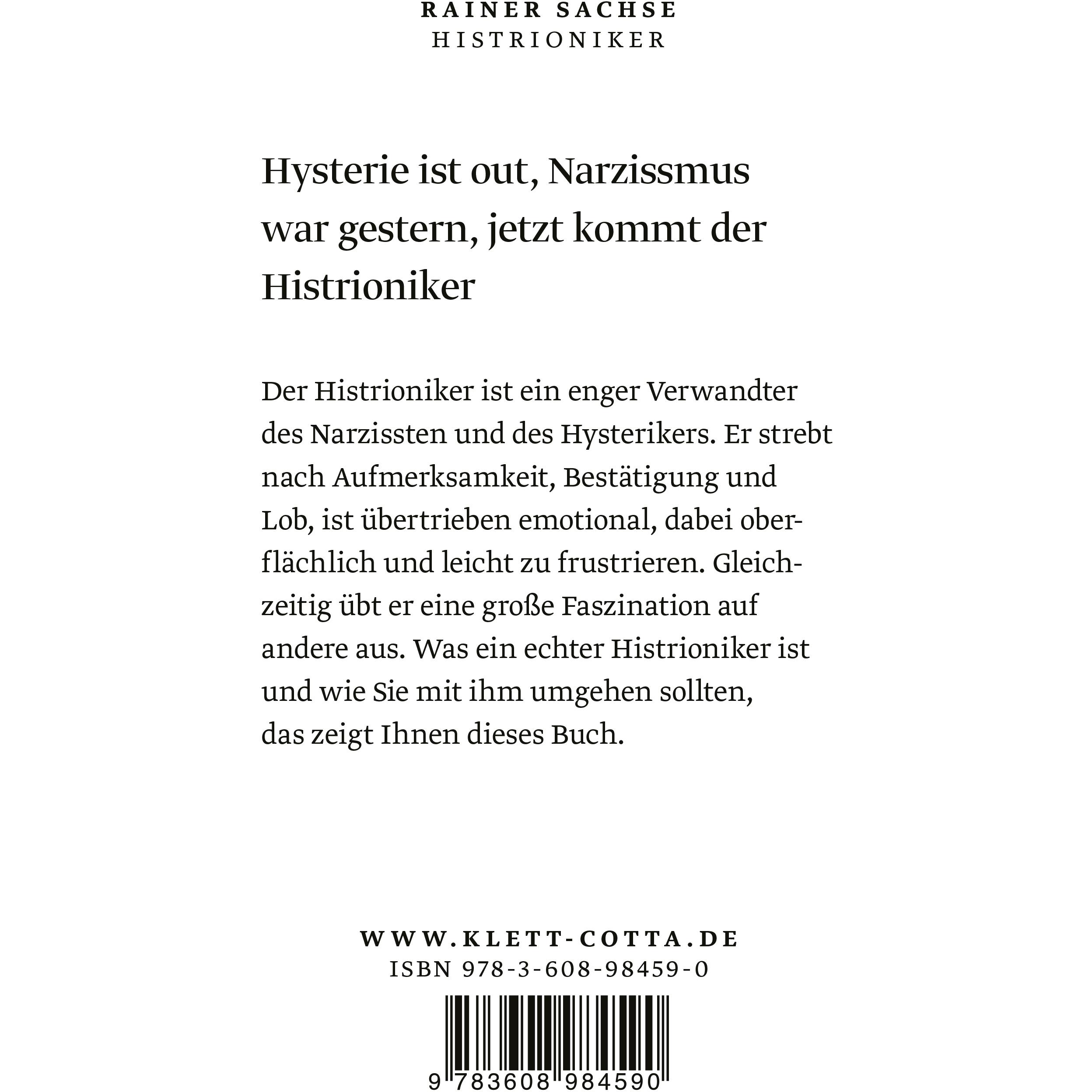 Histrioniker, Fachbücher von Rainer Sachse