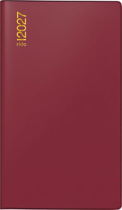 Produktbild rido/idé 7040302297 Taschenkalender Mod. TM 12 2027 A6, Kunststoff, bordeaux (A6)