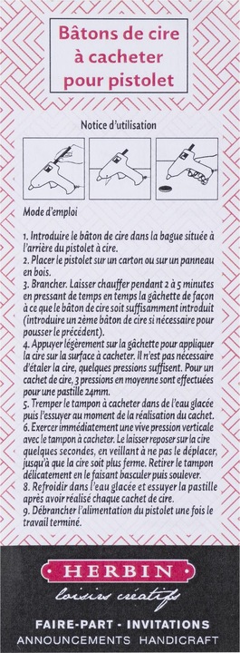 Image du produit Herbin 6 Batons de cire pour pistolet - or