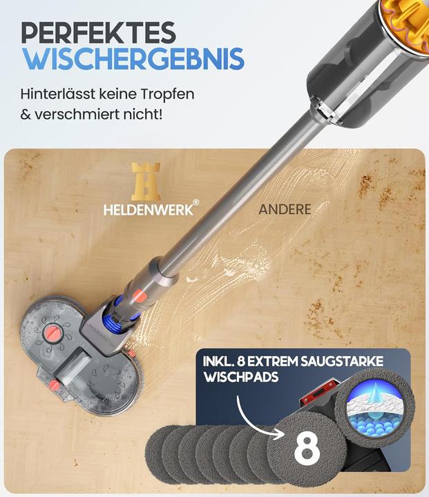 Produktbild Plutoos Wischaufsatz für Dyson elektrisch für V7/V8/V10/V11/V15 Staubsauger Wischmopp Aufsatz mit Wasserta