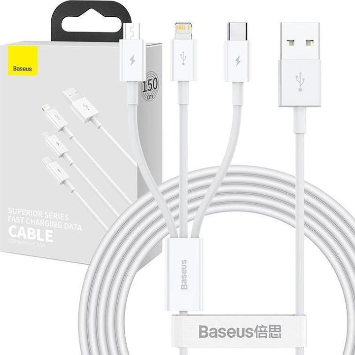 Produktbild Baseus 3 in 1 Multicharger USB-Cable (1.50 m, USB 2.0, 66 W)
