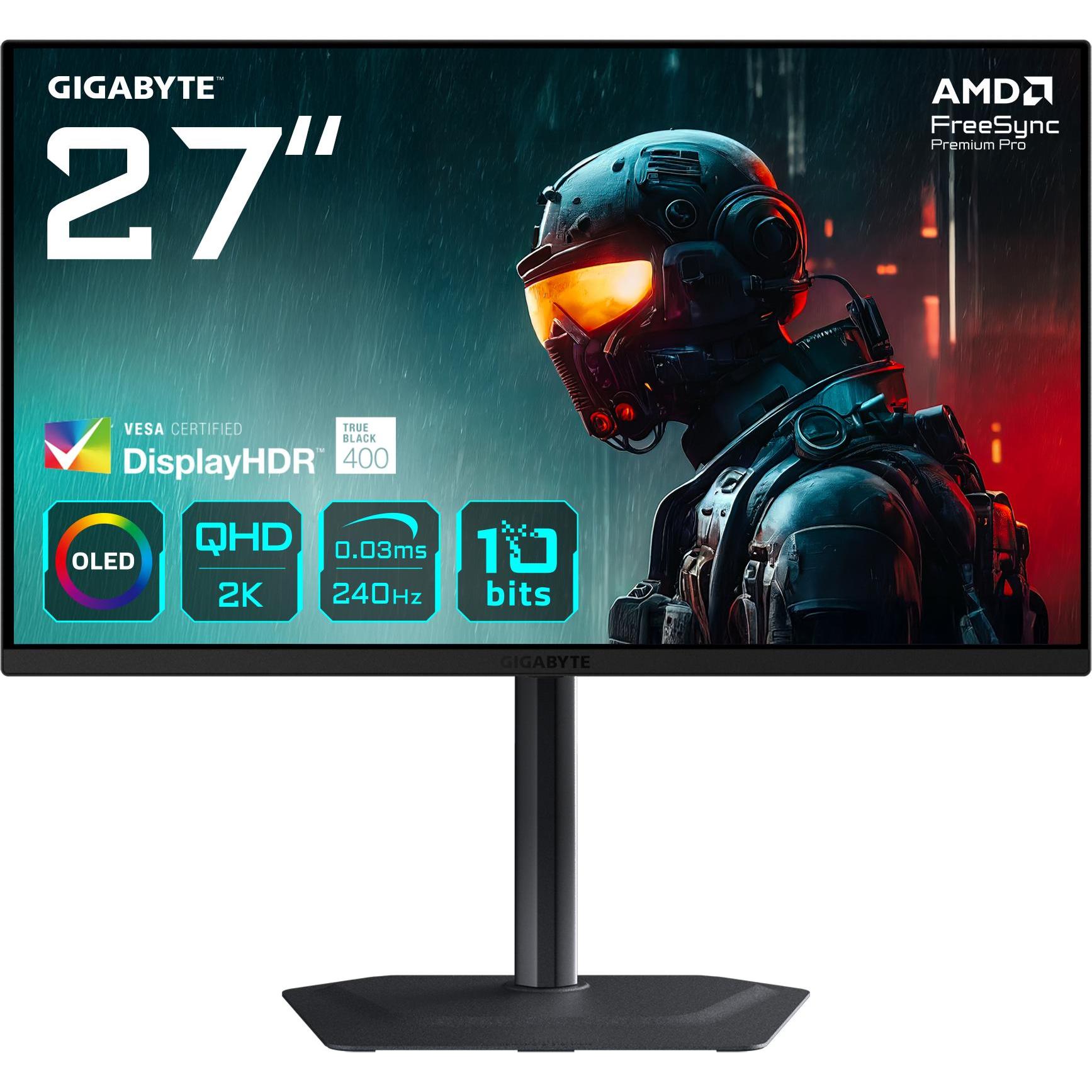 Gigabyte MO27Q2 (2560 x 1440 Pixel, 27"), Monitor, Schwarz