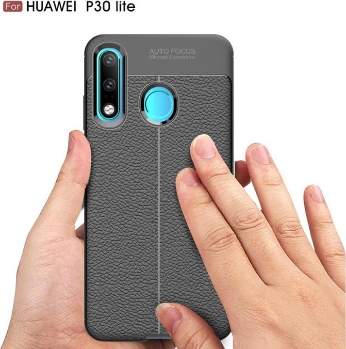 Actual product image Screenguard Huawei P30 Lite Sleeve Leather Design TPU Cover (Huawei P30 Lite)