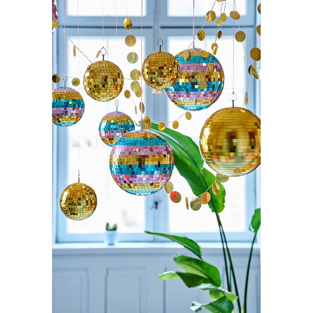 Thumbnail - Rice DISCO-LGOLD Diskokugel 29 cm Spiegel (29 cm), Spiegelkugel, Gold