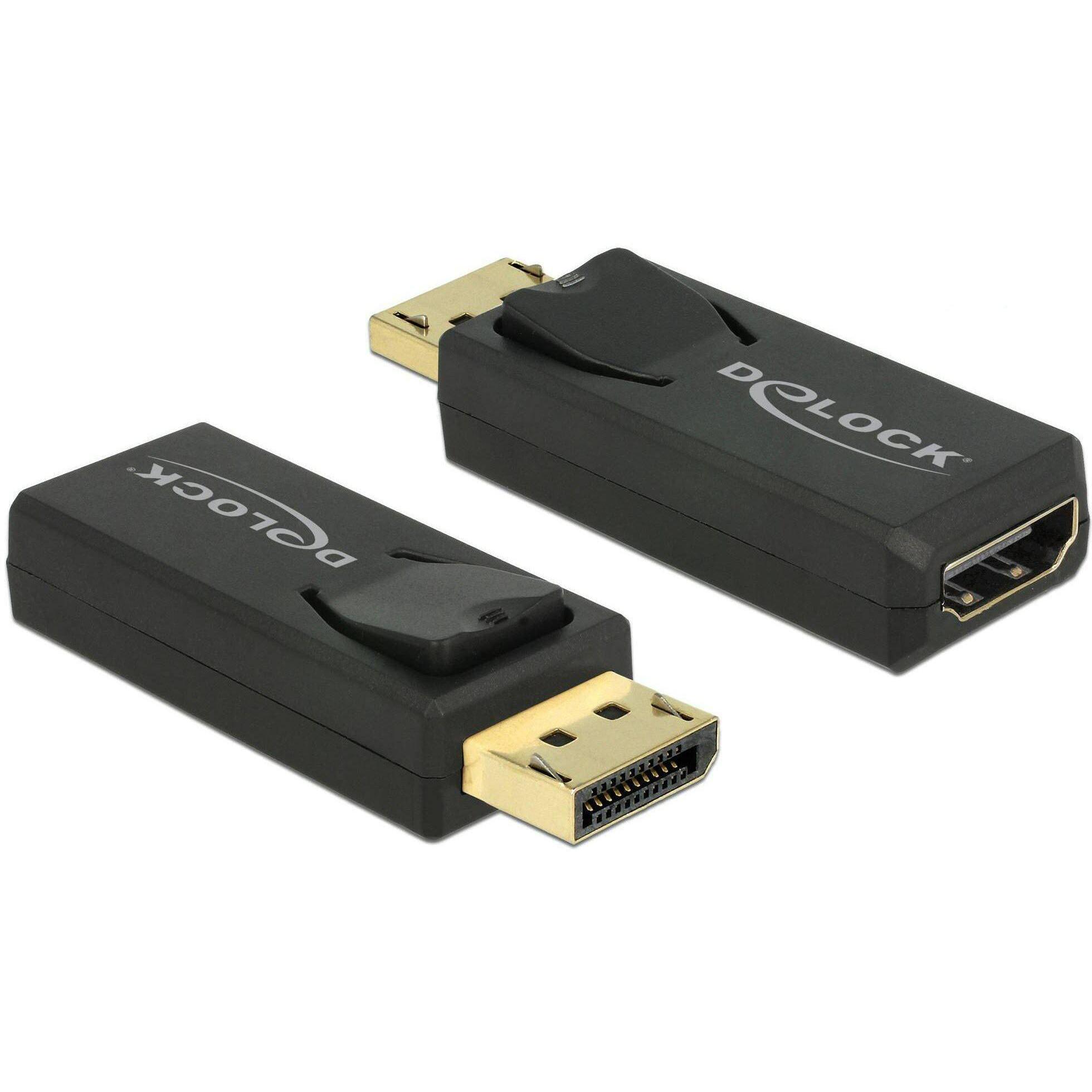 Delock DP zu (HDMI, 6.20 cm), Data + Video Adapter, Schwarz