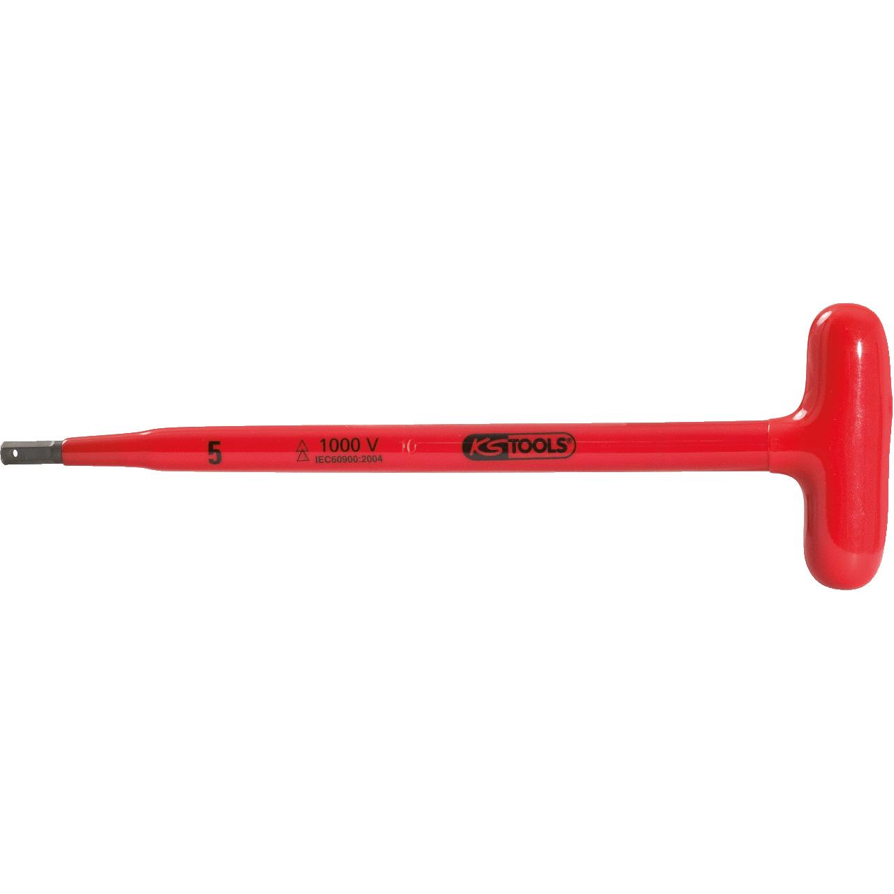 KS Tools, Sechskantschlüssel, Isolierter T-Griff-Stiftschlüssel, 5x160mm