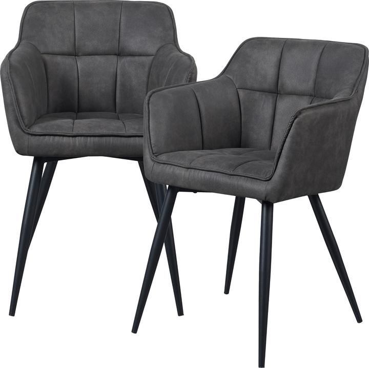 Stuhlbeine: Schwarz, Sitzbezug: Dunkelgrau