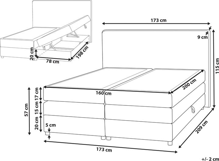 Actual product image Beliani Minister (160 x 200 cm)