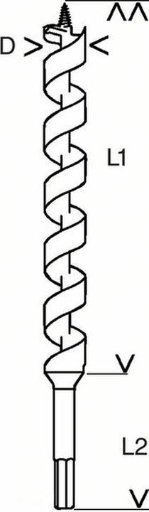 Actual product image Bosch Professional Zubehör PRO Wood Wood auger bit, 14 x 385 x 450 mm (11.1 mm)