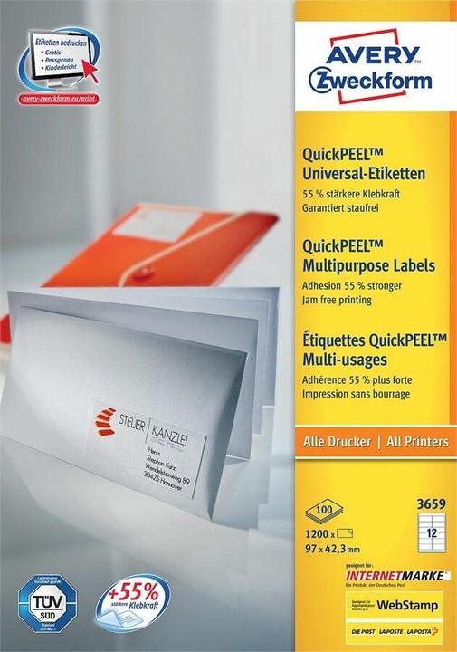 Actual product image Avery Universal Labels