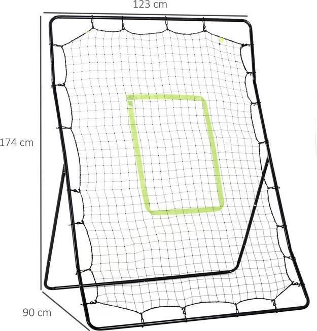 Immagine prodotto Swisshandel24 Baseball Rebounder, Tragebar Fussball Rebounder mit Schlag-Zone für Baseball