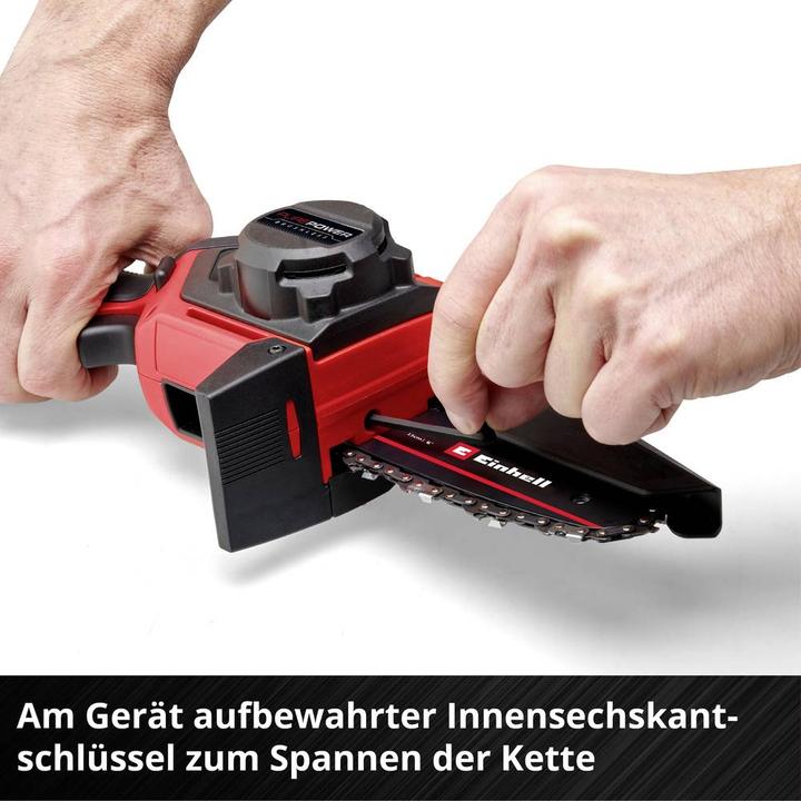 Produktbild Einhell Set bestehend aus Akku-Astkettensäge ge-PS 18/15 Li BL Solo und PXC-Starter-Kit (Akku Kettensäge)