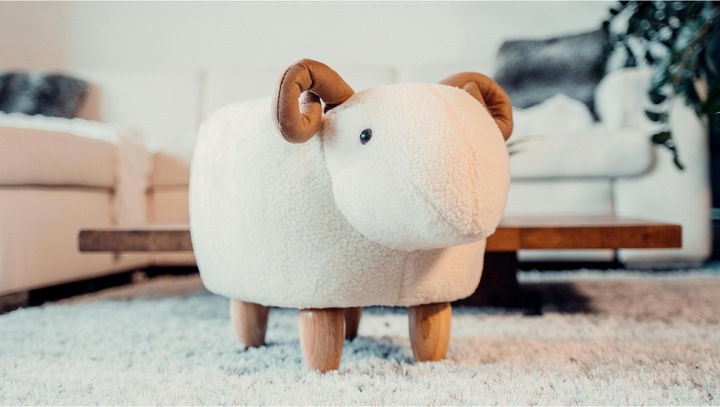 Immagine prodotto Zoosy Sgabello per bambini Berta bianco (Poltrona per bambini)