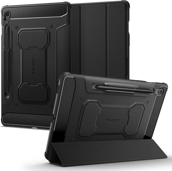 Produktbild Spigen Rugged Armor Pro Hülle für Samsung Galaxy Tab S9 FE 10,9" X510 / X516B – Schwarz (Samsung Galaxy Tab S9 FE+)