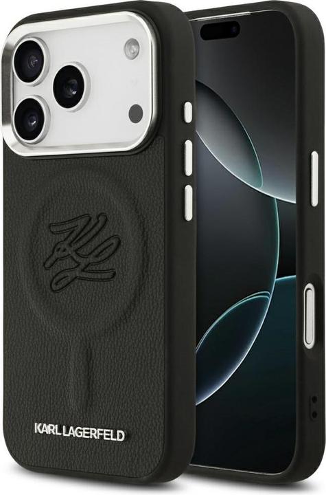 Actual product image Karl Lagerfeld - Leather MagSafe - iPhone 17 Pro - Black (Apple iPhone 17 Pro)