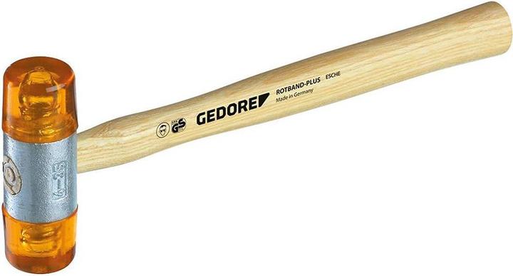 Actual product image Gedore Plastic mallet, Ø 32 mm, Replaceable heads made of cellulose acetate, Robust ash handle (365 g)