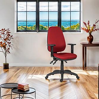 Produktbild Powerton ERGO ANNA Ergonomischer Bürostuhl, Rot (43 - 55 cm)