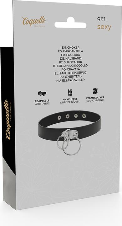 Immagine prodotto Coquette Girocollo Artigianale Chic Desire In Pelle Vegana - Doppio Anello