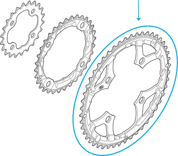 Produktbild Shimano SLX FC-M660 Kettenblatt 48Z für Kettenschutz (48)