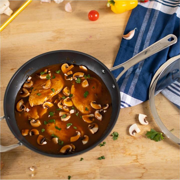 Productafbeelding Kuhn Rikon Easy Pro Sauté-Pfanne (Koekenpan, Aluminium, Roestvrij staal, 28 x 13.50 cm)