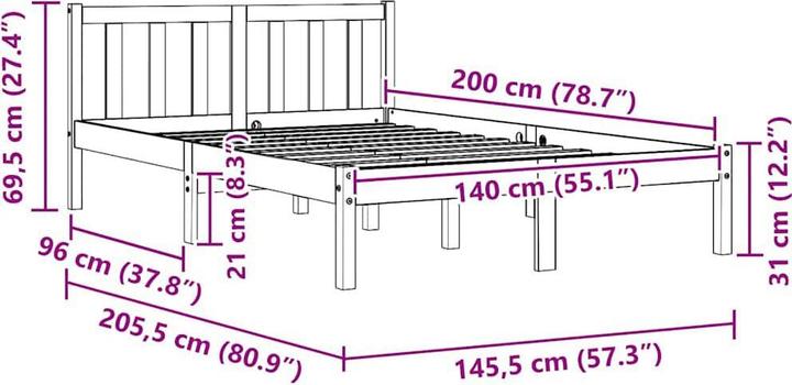 Actual product image VidaXL Sireno (140 x 200)