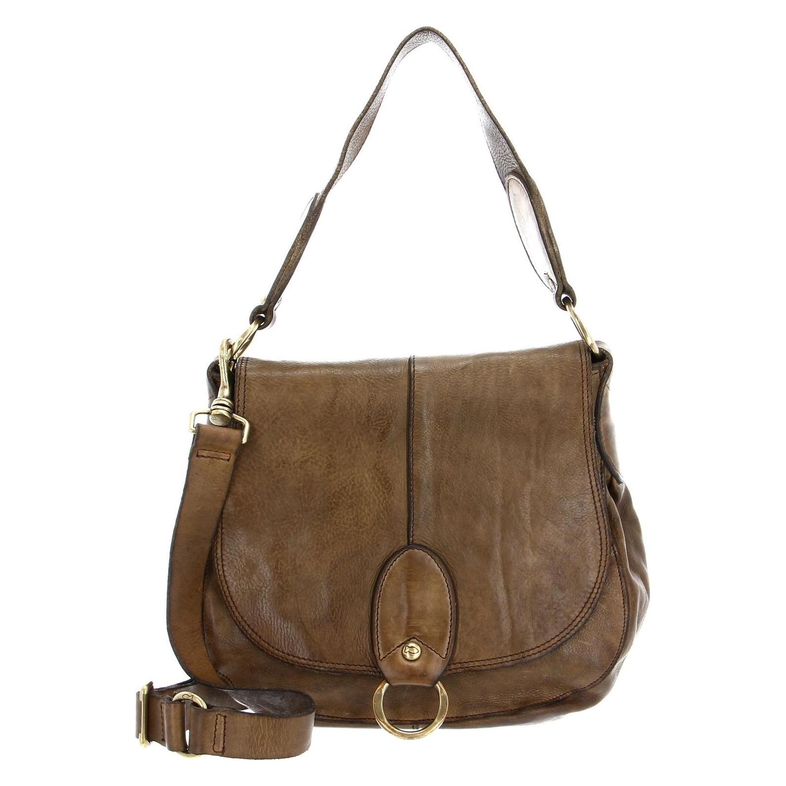 Campomaggi, Damen, Handtasche, Medium Shoulder Bag, Grün