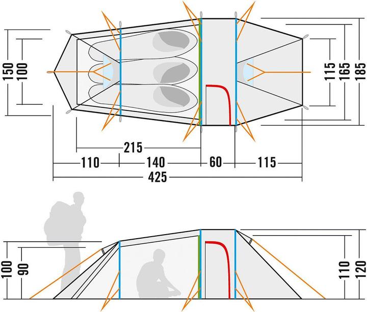 Actual product image Tatonka Greenland 3 Tent (Tunnel tent, 0.00 kg, 3 persons)