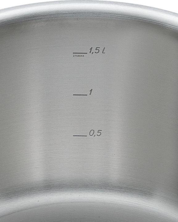 Produktbild WMF Stielkasserolle Topf 16cm Stieltopf Deckel Function4 Induktion Edelstahl (16 cm, Kochtopf, Edelstahl)