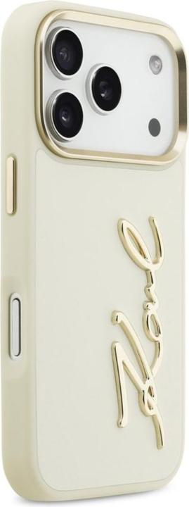 Productafbeelding Karl Lagerfeld case PU leather case with Karl script logo and metal camera buttons for iPhone 17 Pro (Apple iPhone 17 Pro)