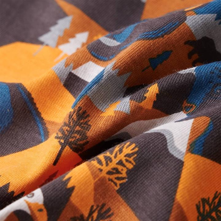 Produktbild vidaXL Kinderpyjama mit Langen Ärmeln Cognac 92,Material: 100 (92)