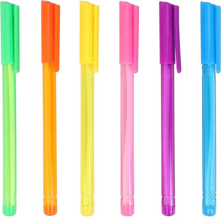 Actual product image Coloured ballpoint pens, 5 pcs. (Multicoloured, 5x)