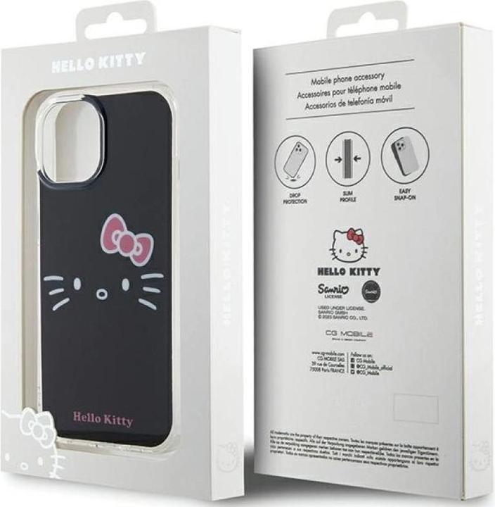 Produktbild Hello Kitty HKHCP15SHKHLK iPhone 15 6.1" czarny/black hardcase IML Kitty Face (Apple iPhone 15)