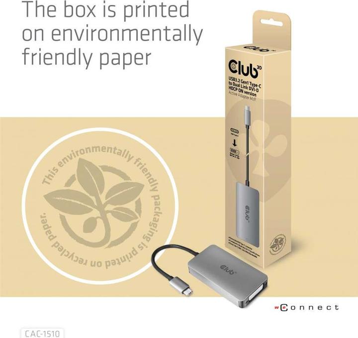 Actual product image Club 3D USB Typ-C zu (DVI, 24.50 cm)