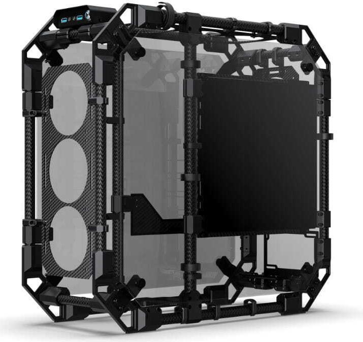 Produktbild Alphacool GHE Apex Skeleton Carbon Geh??use (ITX, ATX, mATX)