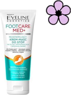 Produktbild Eveline Foot Care Med+ regenerating foot cream-ointment for strongly keratinized and cracked skin (Fusscrème & Fussgel, 100 ml)