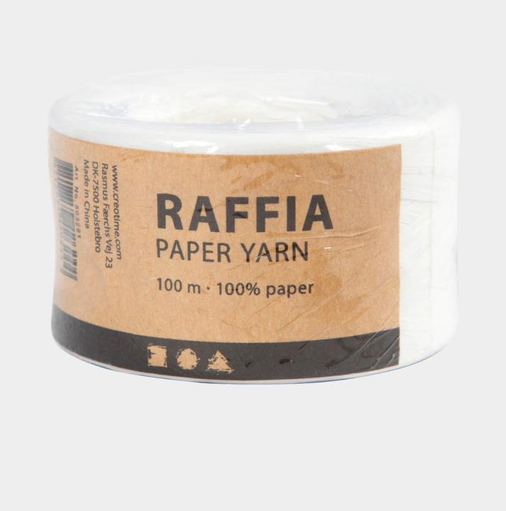 Actual product image Creativ Company Paper Tape Raffia 8 mm x 100 m, White (Gift ribbon, 1 x)