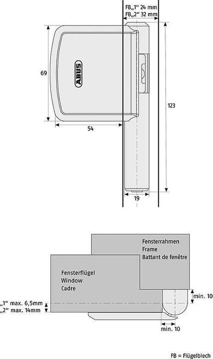Produktbild Abus FAS101 B EK ABFS27952 Scharnierseitensicherung