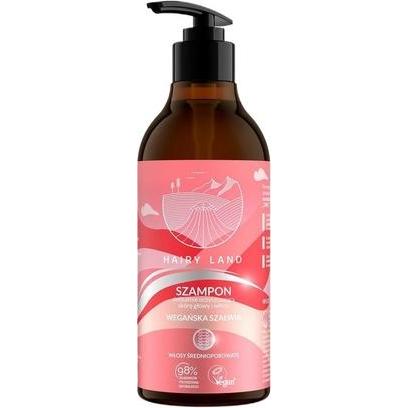 Hair Queen, Shampoo, Hairy Land Gentle Cleansing Shampoo For Medium Porosity Hair Vegan Sage 400ml (400 ml, Shampoo liquido)