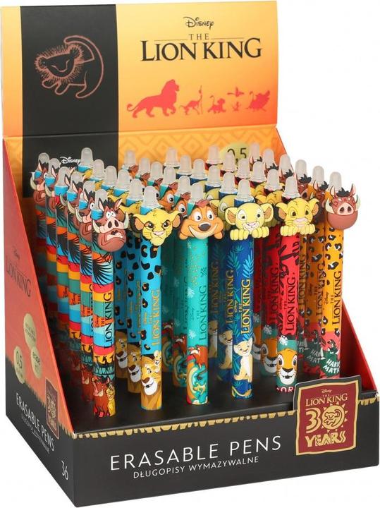 McNeill Lion King stylos effaçables présentoir 36 pièces (Multicolore, 36 x)