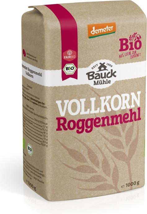 Bauckhof Farine de seigle complète (1000 g)