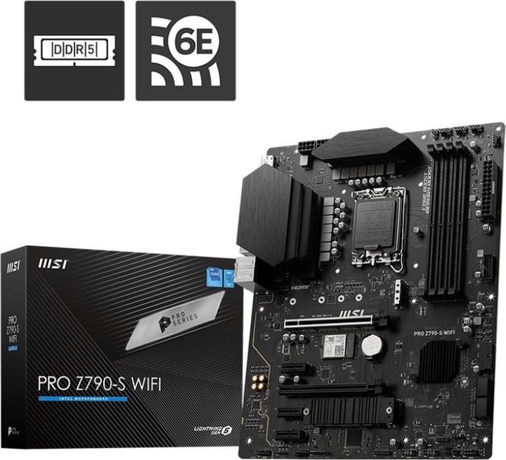 Image du produit MSI PRO Z790-S Wifi (Z790,S1700,ATX,DDR5) (LGA 1700, Intel Z790, ATX)