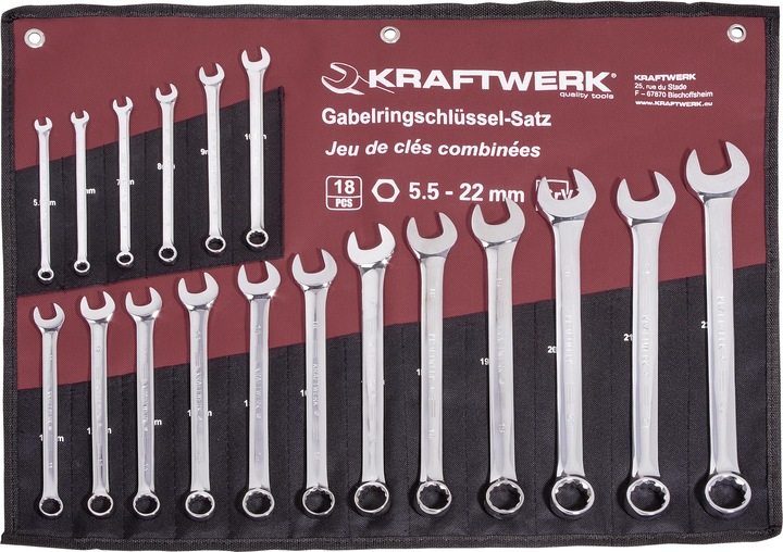 Image du produit Kraftwerk Jeu de clés à fourche (5,5 mm, 22 mm)
