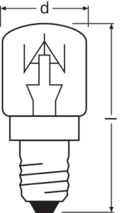 Actual product image Osram Oven lamp T (E14, 15 W, 85 lm, 1 x, G)