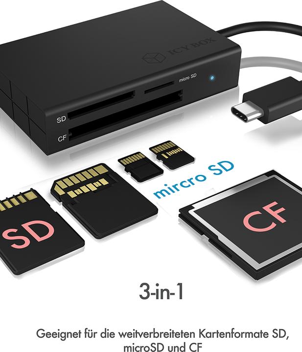 Actual product image Icy Box IB-CR401-C3 (USB-C)