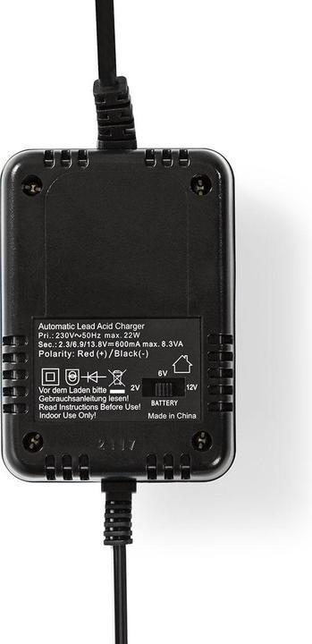 Actual product image Nedis Lead-acid charger - 2/6/12 V - Fully automatic charger - Voltage selector switch - Polarity reversal (1 pcs., Chargers without battery)